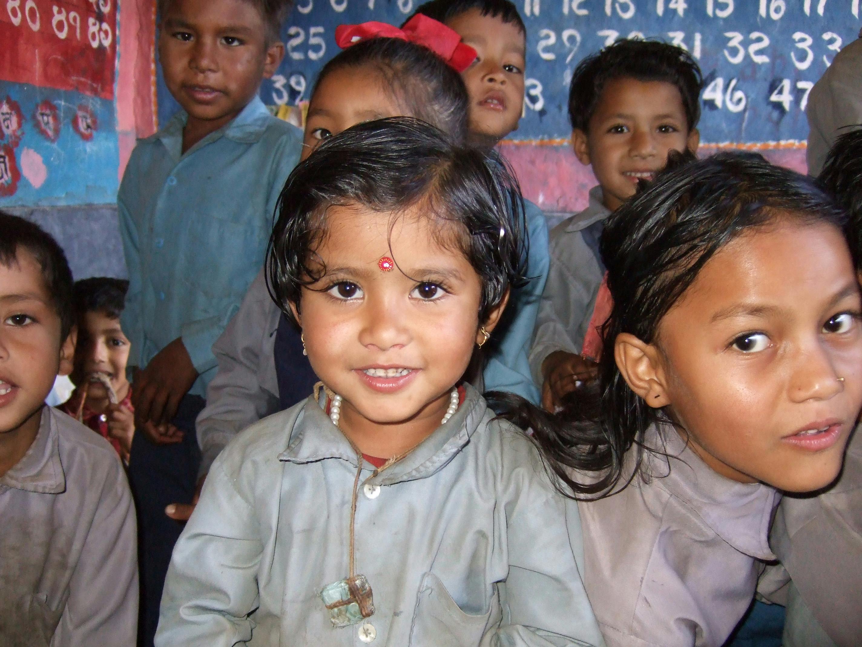 Skolbarn i Nepal