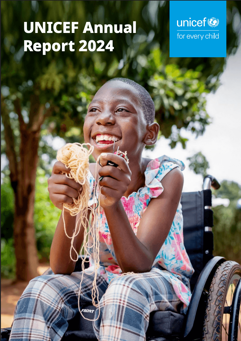 UNICEF Annual Report 2024 - omslag