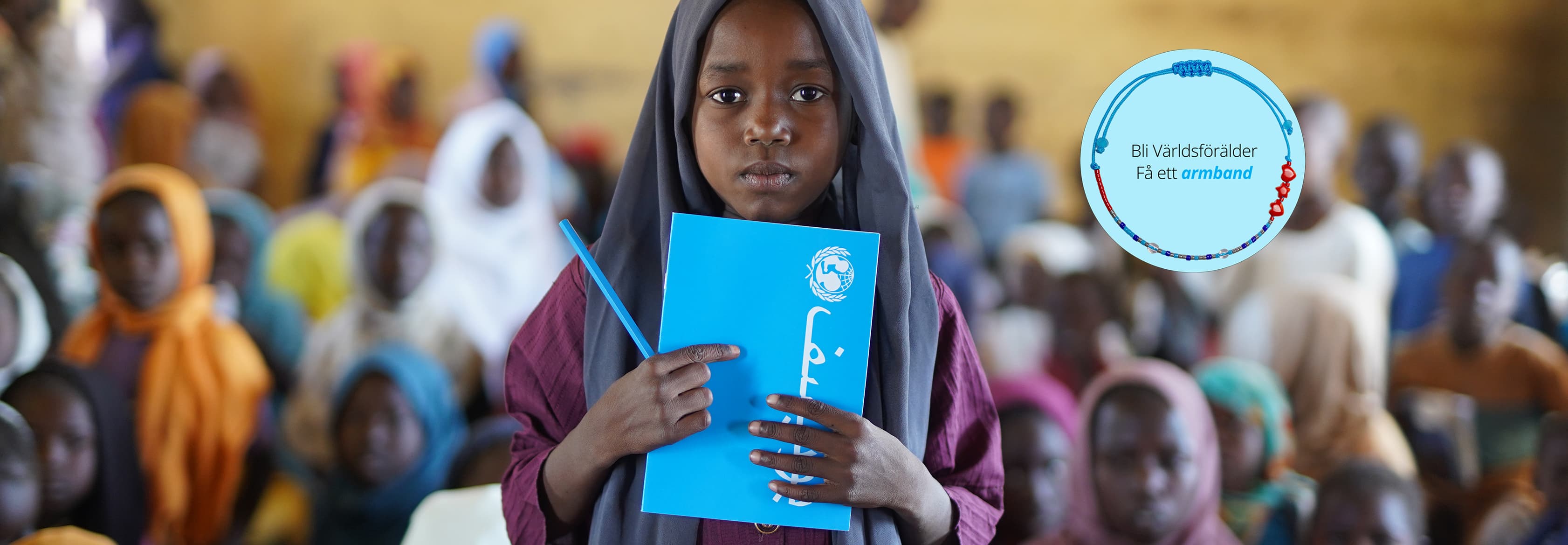 Barn i klassrum – Sudan 2025 - med VF splash - cropped desktop